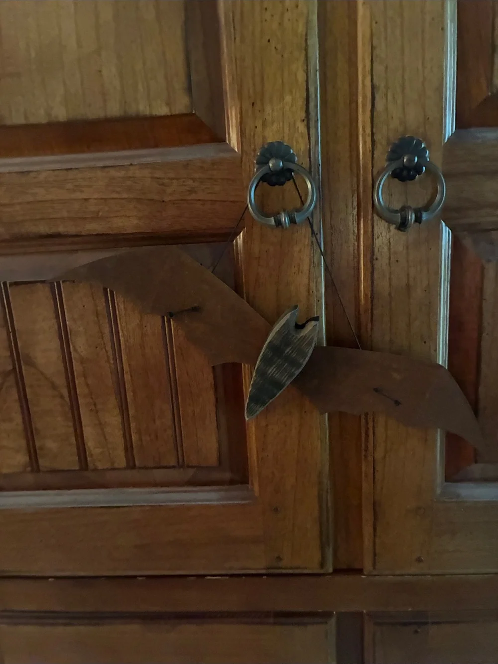 Rustic Brown Metal Bat Wall Decor - Set of 2